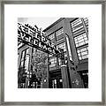 Ballpark Village At Saint Louis Baseball Stadium - Black And White Framed Print