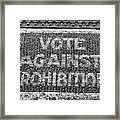 Baltimore Vote Against Prohibition Framed Print