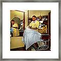 Barber - Hot Towel Treatment 1942 Framed Print