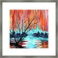 Bare Tree By Mary's River Framed Print