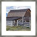 Barn In The Tetons Framed Print