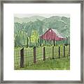 Barn On Holly Drive Framed Print