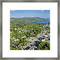 Barton Vermont Aerial Panorama Framed Print