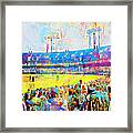 Baseball The All American Pastime In Contemporary Vibrant Color Motif 20200428 Framed Print
