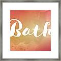 Bathroom Art Watercolor Framed Print