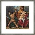 Battle Of The Centaurs And The Lapiths Framed Print