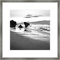 Beach At Dawn Framed Print