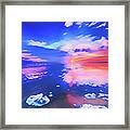 Beach Bright Sunset Decorart Framed Print