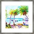 Beach House Tropical Paradise Framed Print