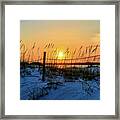 Beach Sand Dunes Sunset, Perdido Key, Florida Framed Print