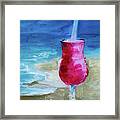 Beachy Drinky Framed Print