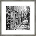 Beacon Hill Area Of Boston Black And White Framed Print