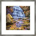 Beautiful Benton Autumn Waterfall Framed Print