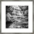 Beautiful Benton Waterfall Black And White Framed Print
