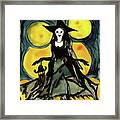 Beautiful Classy Halloween Witch Framed Print