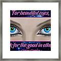 Beautiful Eyes Framed Print
