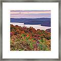 Beaver Lake Panorama At Dusk - Northwest Arkansas Autumn Landscape Framed Print