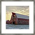 Bedazzled Blackmore Barn #2 - Sun Pokes Through Roof Hole On Abandoned Barn In Nd Framed Print