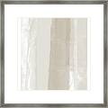 Beige Ombre Minimalist Abstract Painting Framed Print