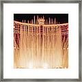 Bellagio Fountains Blooming Flower Framed Print