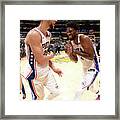 Ben Simmons And Joel Embiid Framed Print