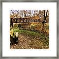 Bench By The Bridge Img_4109 Framed Print
