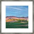 Benson Vineyard And Sky Panorama Framed Print