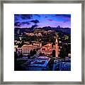 Berkeley University Of California Campus - Aerial At Sunset Framed Print