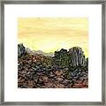 Between A Rock And An Arroyo Framed Print