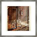 Bicycle In The Rain Framed Print