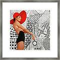 Big Red Hat Framed Print