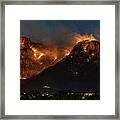 Bighorn Fire Burns Near Tucson Framed Print