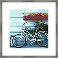 Bike And Flowers Framed Print