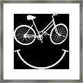 Bike Bicycle Smile Smiley Face Framed Print