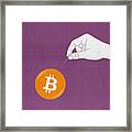 Bitcoin Bubble About To Burst Illustration Framed Print