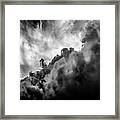 Black And White Clouds Framed Print