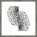 Black And White Mid Century Modern Geometric Line Drawing 2 Framed Print
