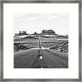 Black Arizona Series - Monument Valley Road Framed Print