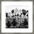 Black California Series - Los Angeles Skyline Framed Print