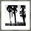 Black California Series - Santa Monica Sunset Framed Print
