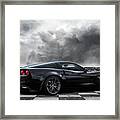 Black Lightning Framed Print