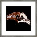 Black Lives Matters - Heart Hands Framed Print