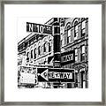 Black Manhattan Series - Bedford Avenue Framed Print
