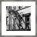 Black Manhattan Series - Black Stripes Framed Print