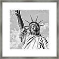 Black Manhattan Series - Lady Liberty #02 Framed Print
