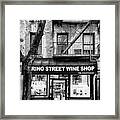 Black Manhattan Series - Wine Shop Framed Print