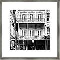 Black Nola Series - Facade Louisiana Framed Print