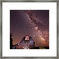 Blackmore Barn Nightscape #2 - Abandoned Nd Barn With Summer Milky Way Framed Print