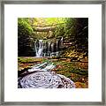 Blackwater Falls State Park West Virginia Swirling Autumn Framed Print