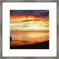 Blazing Sky Over Mo'orea Framed Print